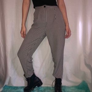 Plaid print punk pant